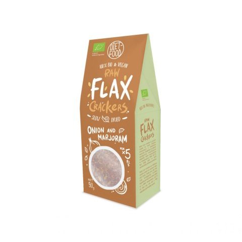Био льняные крекеры с луком и майораном Diet food, 90 г
